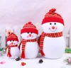 Christmas doll outdoor wholesale custom XMAS snowman plush toy cheap christmas decoration supplies