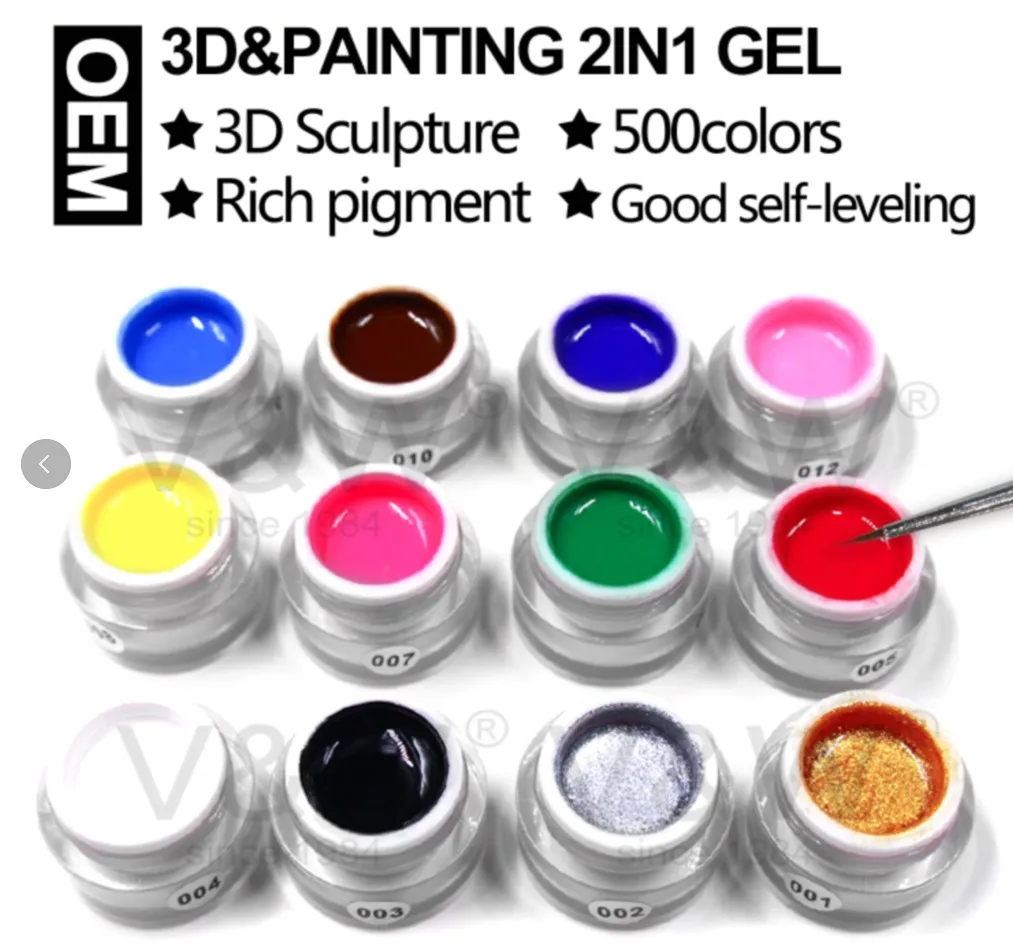 Nail Accessories Nail 3d Gel Manufacturer Nail Art Paint Uv Gel Kit Set