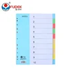 A4 11 holes color tab cards binder 10 pages paper index divider