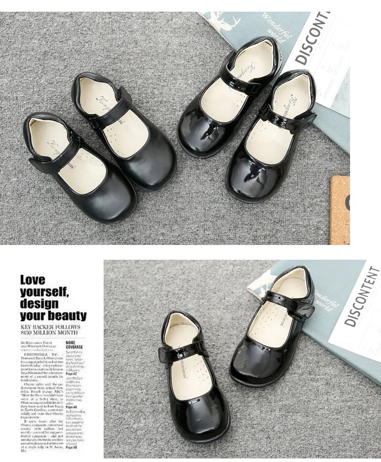 Children'S Shoes Black Girls Children Primary School Performance Princess Shoes