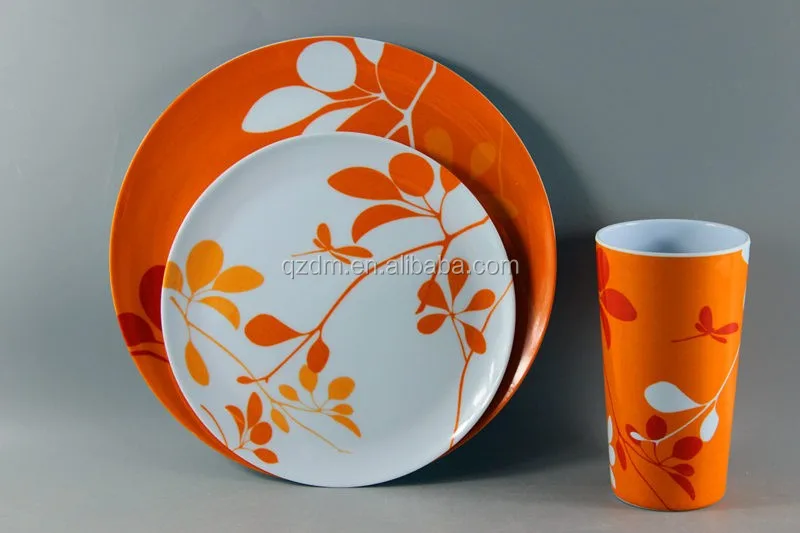 A1 Or A5 Melamine Dinner Set Of 3 Piece Plastic Plate Bowl Cup Set