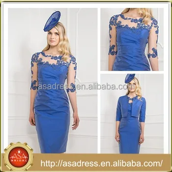Jcd Elegant Half Sleeve Wedding Party Gowns Groom Mother Dress