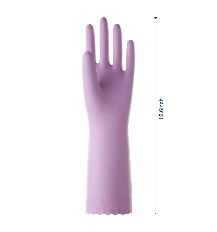 Reusable Comfort Anti Slip Laundry Oilproof Water Resistant Rubber Latex Kitchen Cleaning Household Gloves
