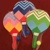 Promotion 2017 New Design Poplar HDF Racket Paddle Beach Tennis Racket for girl 2 paddle 1 ball