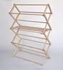 Large foldable wooden clothes drying rack