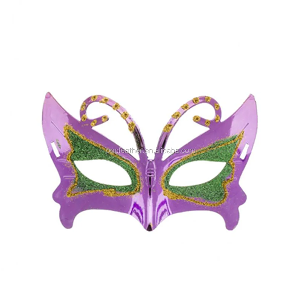 Purple Yellow Fox Mardi Gras Masquerade Mask Party Mask