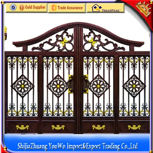 2015 China Manufacture Cast Iron Gate Design/ Iron Fancy Gates For