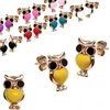 New Arrival Pink Owl Gold Earring Studs Fashion Earring Designs New Model Earrings