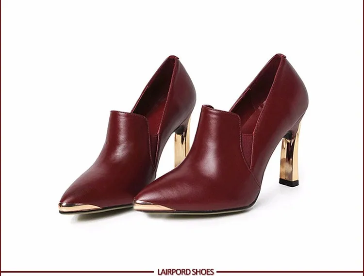 New Fashion China Bulk Wholesale Golden Pointed Toe Pu Leather Upper