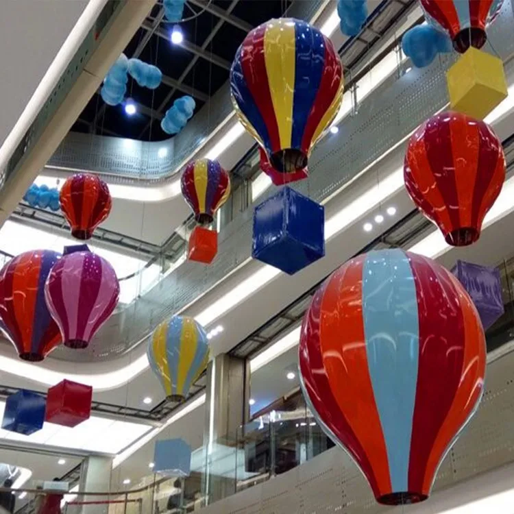 Customized Shopping Mall Decoration Hot Air Balloon For Atrium