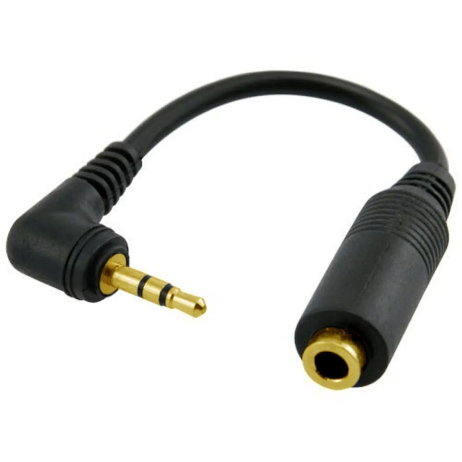 Right Angle Aux Cable 1 To 2 Stereo Splitter Cable 3.5mm Stereo Audio Y