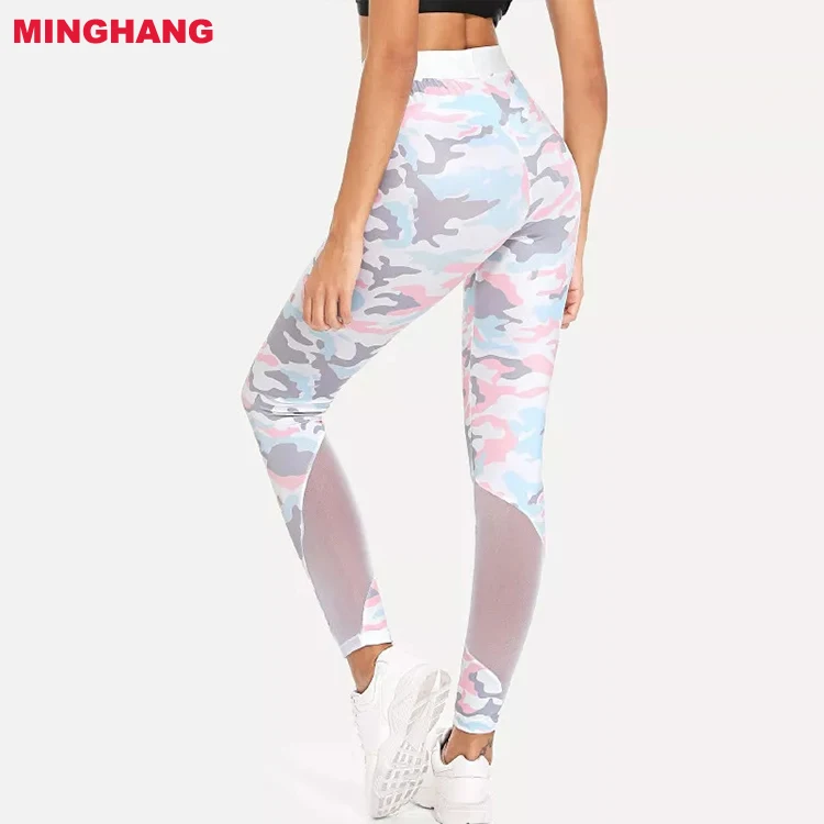 white camo workout leggings