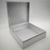 custom silver or gold hinged lid box for cosmetic