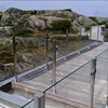 Sus 316 Stainless steel square pipe design glass railing for hotel Balcony