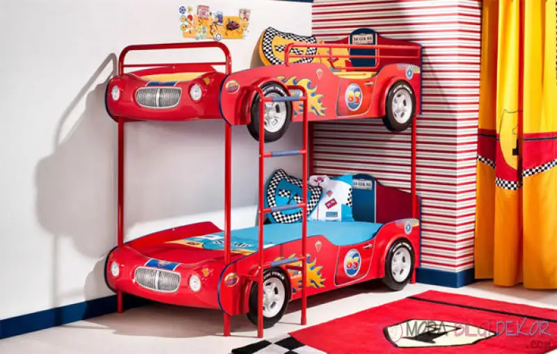 kids car bunk bed
