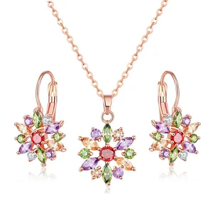 jewelry making supplies earring and necklace set colorful design for wholesale