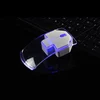 Flat design transparent 3d wireless optical computer mouse with LED light