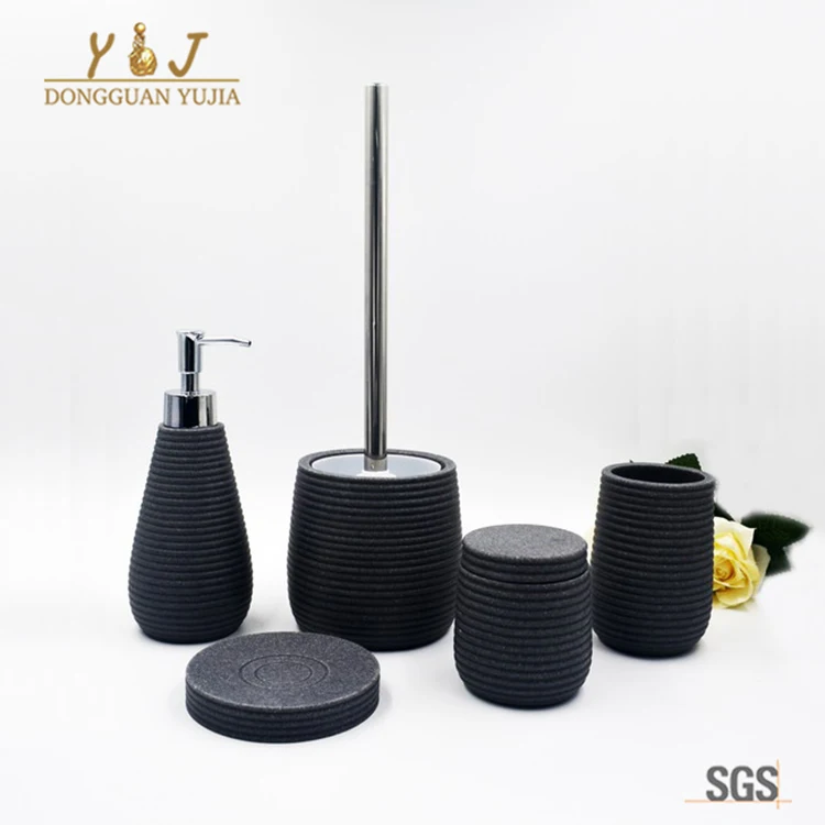 Customized Design Fancy Fabric Bath Accessories Sets For Kids 5pcs