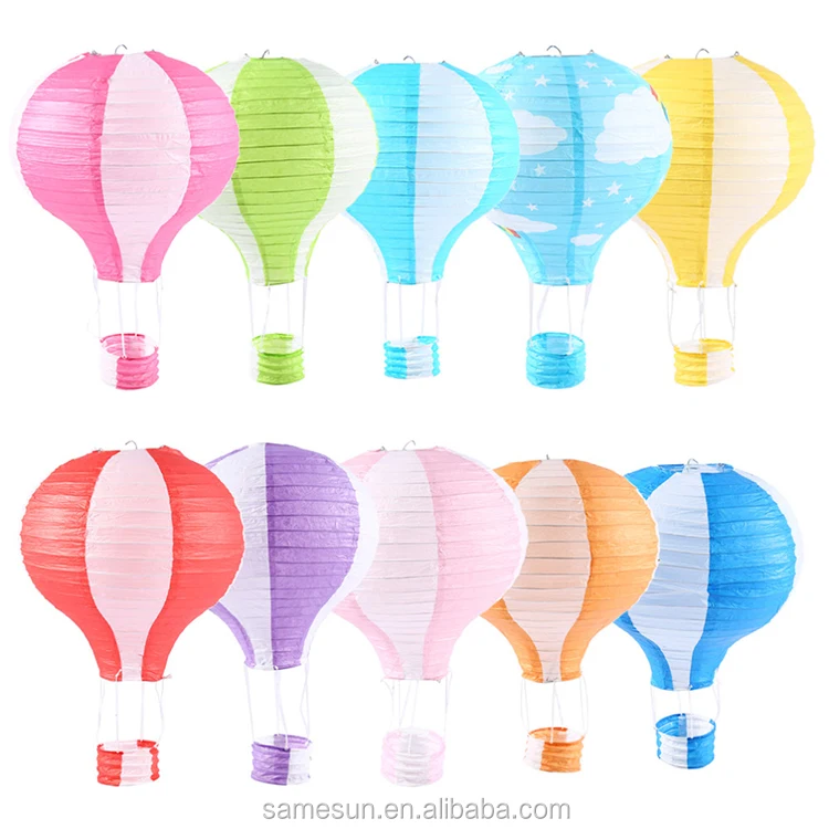 Meilun Art Crafts Hanging Hot Air Balloon Paper Lantern For