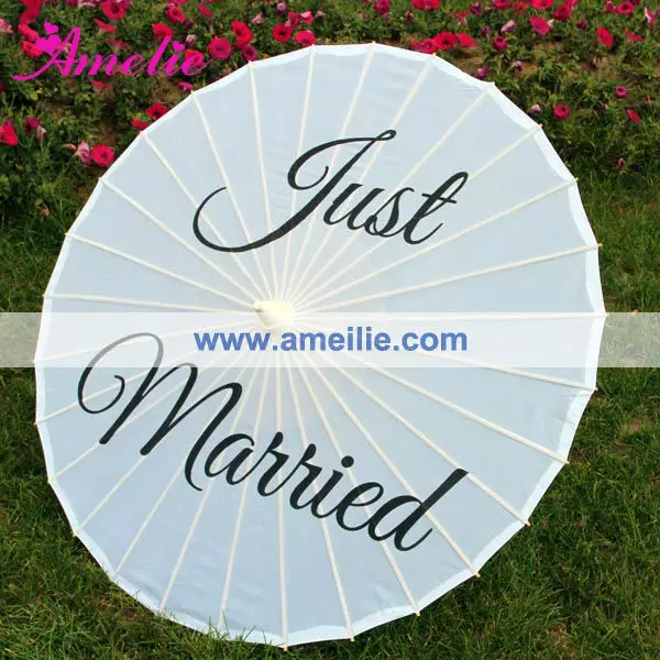 just married umbrella parasol