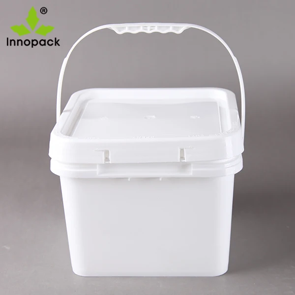 Wholesale Custom Food Grade 2 Gallon Square Plastic Buckets With Lids