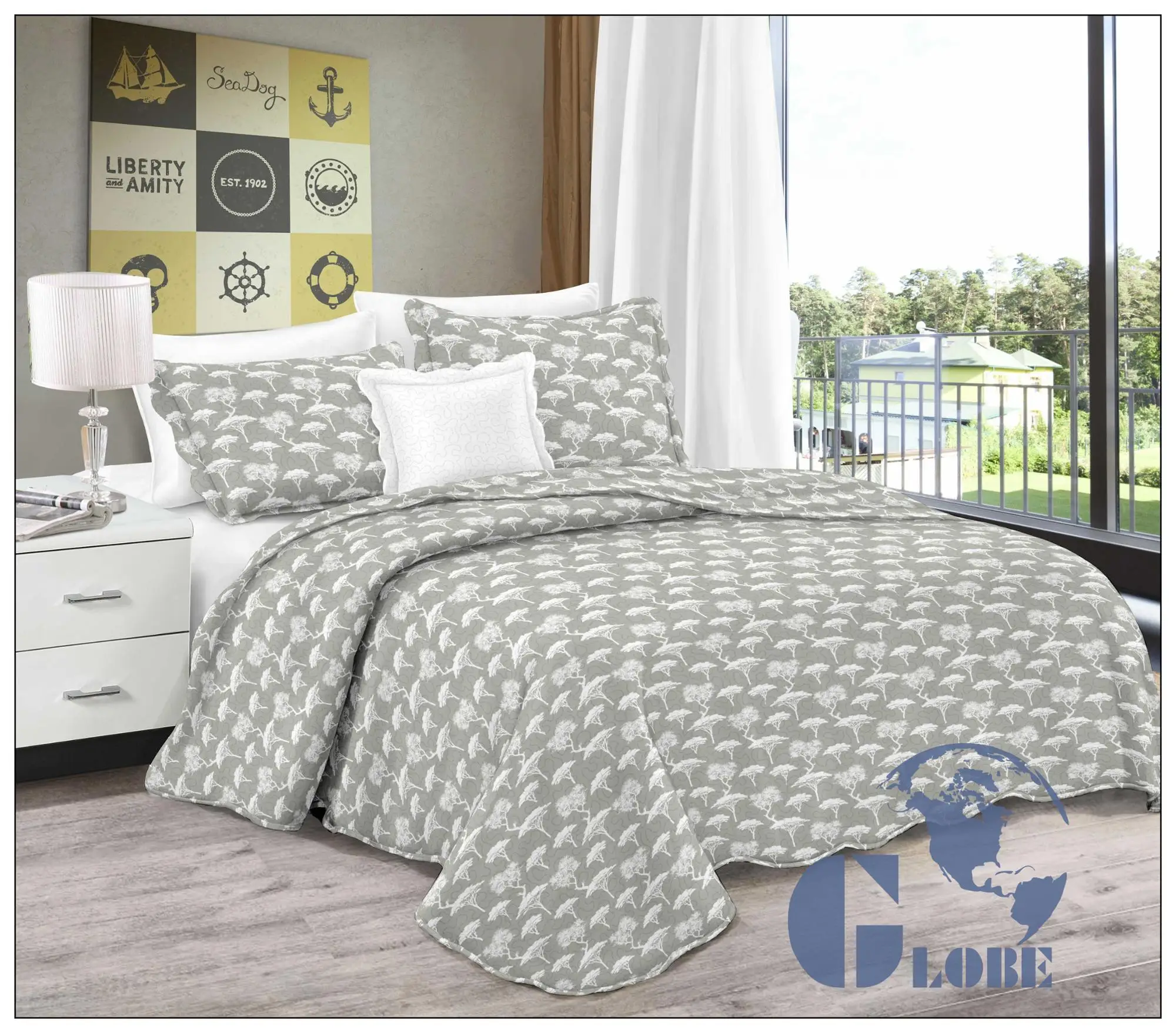 Walmart Bedding Set Polyester Home Quilt Bedspread In Cheap Price