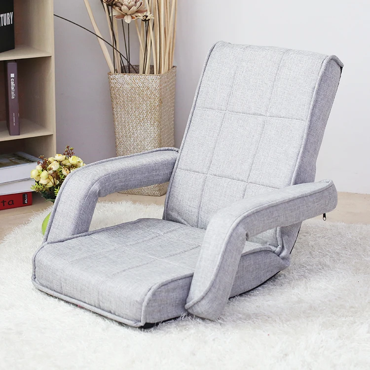 Folding Arm Chair Foldable Legless Floor Lounge Set Fabric Folding Arm Chair Foldable Legless
