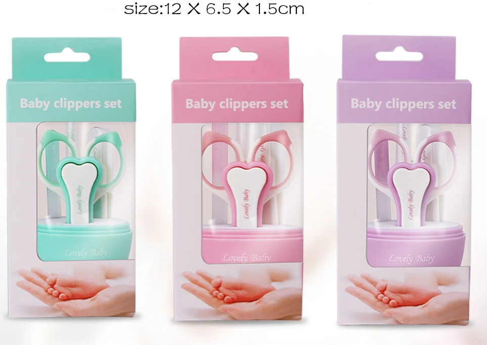 Baby Manicure Kit Infant Nails Clipper Set Scissors Tweezers Nail File
