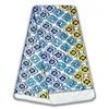 Queency African Floral Circle Patterned Lycra Fabric Stretch Imitate Silk Cloth Dress Material Charm Fabric