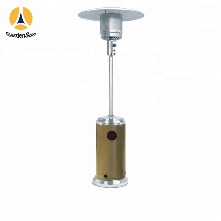 Floor Standing Electric Gas Heater Stand Up Patio Heater Gold