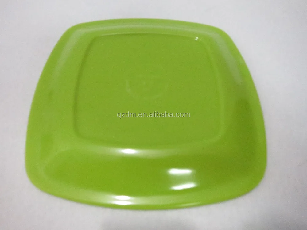 Solid Color Melamine Square Plate,Green Dinner Ware