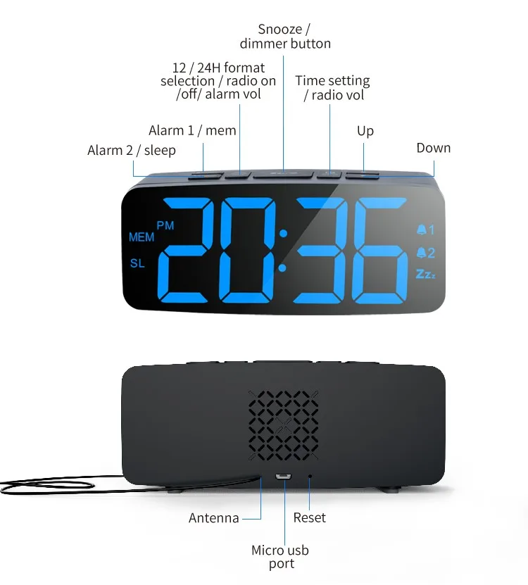 2018 Classic Under Cabinet Fm Radio,Usb Port,Led Display,Alarm Clock ...