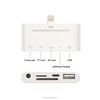 lightn ing to OTG card reader for iPhone iOS multi function camera card reader 5 in 1 camera connection kit