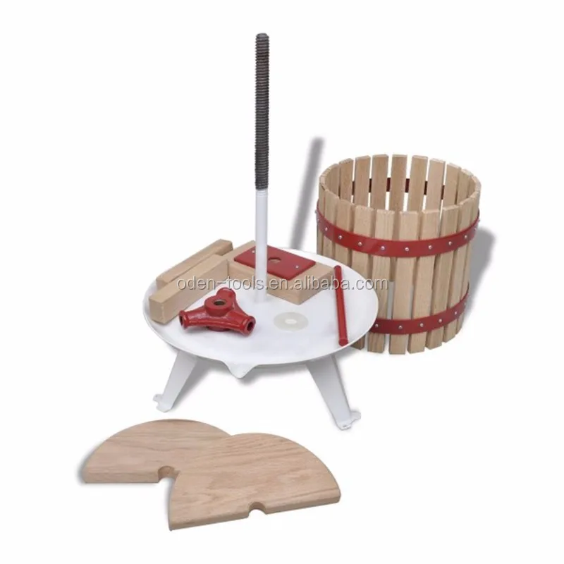 High Quality Basket Fruit Press 6l & Manual Wooden Juice /grape /apple