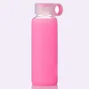 Promotional 360ML Glass Water Bottle Borosilicate With Custom Silicone Sleeve