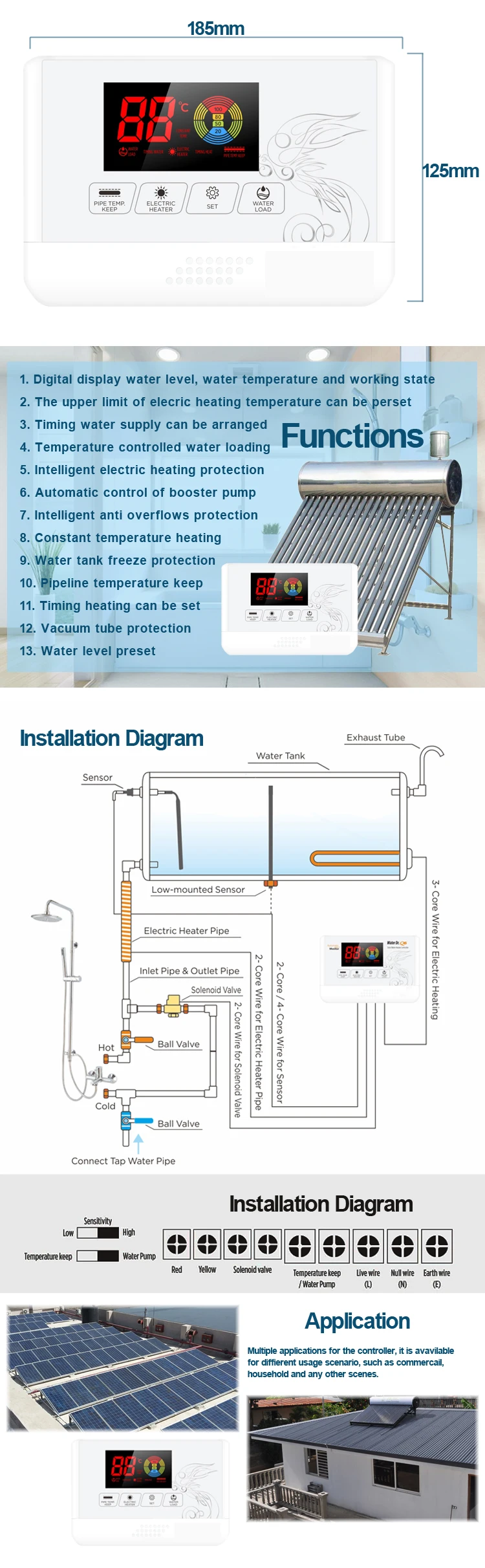 Solar Water Heater Controller,Solar Hot Water Controller,Solar Water