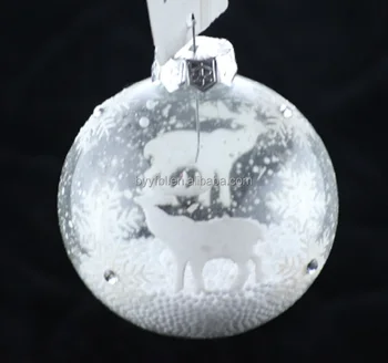 Christmas Hanging Decorative Glass Snow Ball