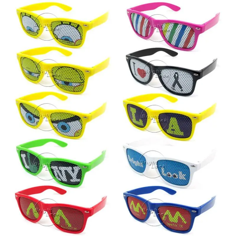 New Style Promotion Printed Lens Glasses Pinhole Lens Sticker