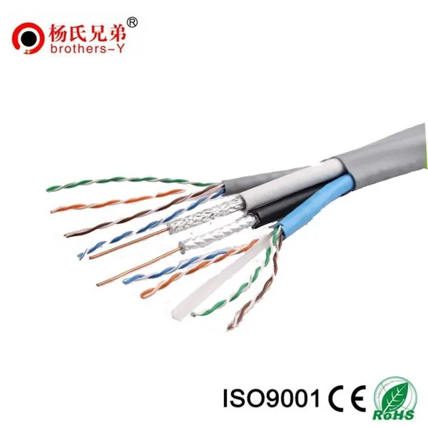 Cat6 Bundled Cable Composite Cable Rg6+cat5/e For Catv Hdmi With