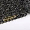 LOCACRYSTAL Brand Jet Color Crlothes Accessories Crystal Mesh Roll Rhinestone Bling Sheets
