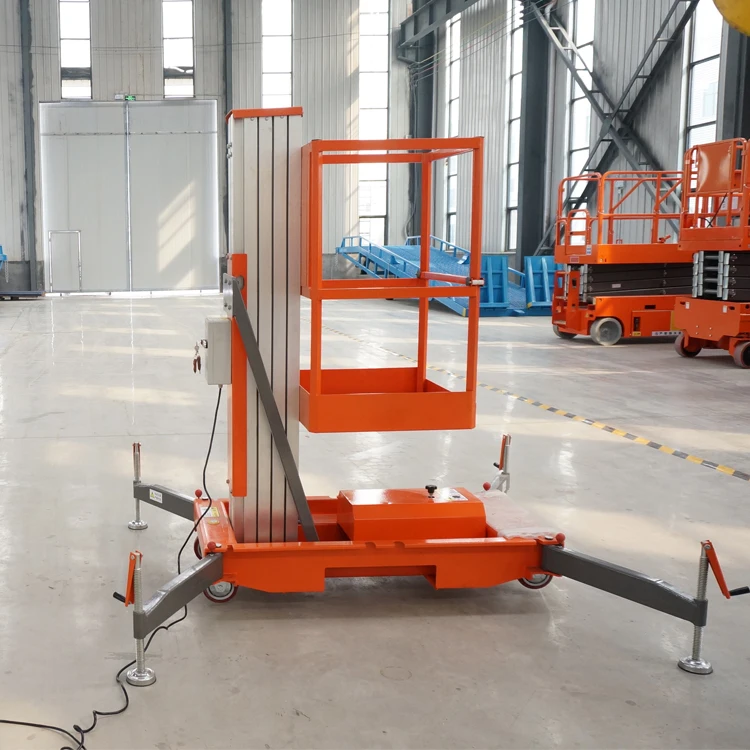 8 Meter 100kg Light Weight Electric Hydraulic Aluminum Single Mast Vertical Man Lift Buy Man