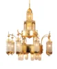 Gold Mosque lighting big chandelier for church decoration