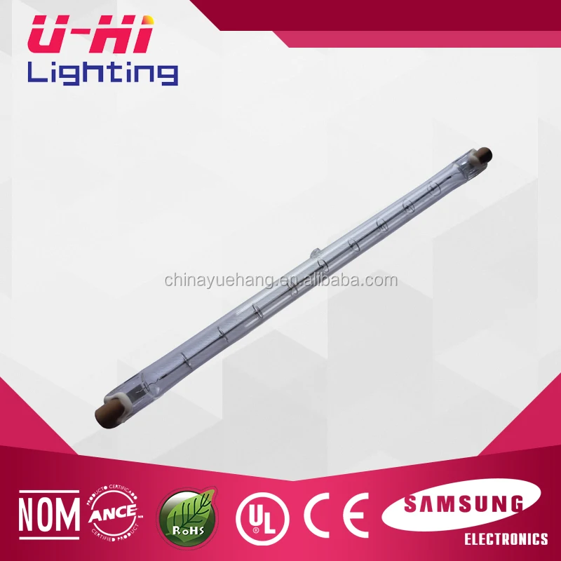 J type double ended linear halogen lamp quartz halogen tube 500w 1000w r7s end best quality