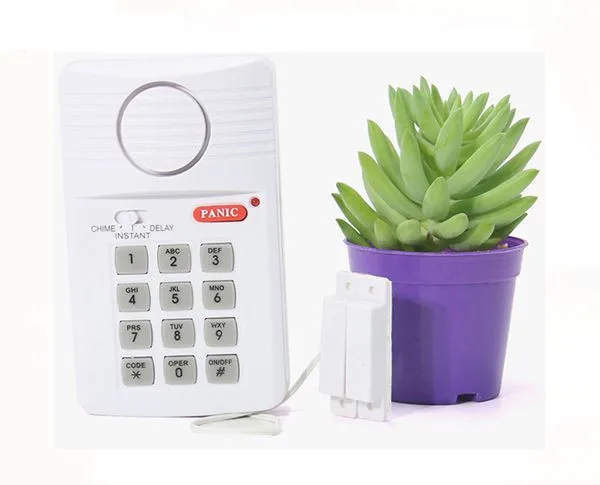 High Quality Security Keypad Door Sensor Alarm System With Panic Button For Home Shed Garage Caravan