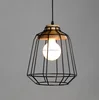 Retro bird case loft wrought iron hanging edison bulb industrial pendant light for coffee shop