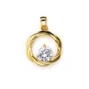 14K Gold Plated Crystal Pendant, Short Chain Necklaces Jewellery For Women