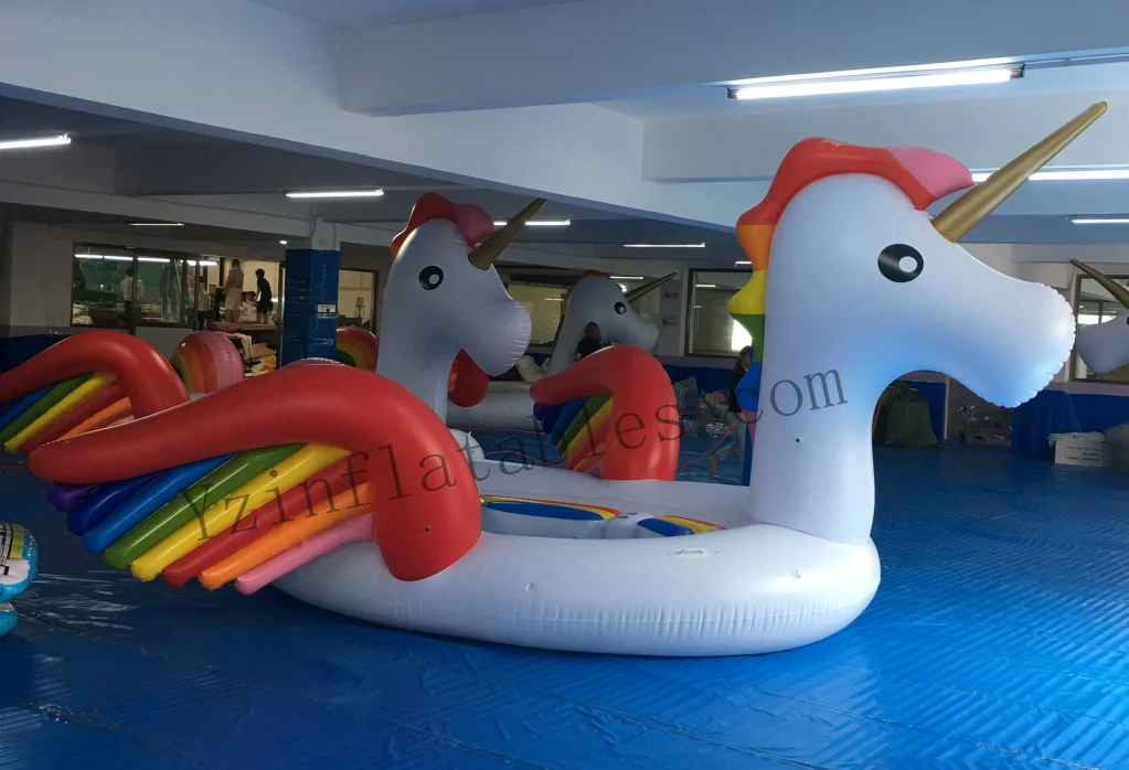 giant rainbow unicorn pool float