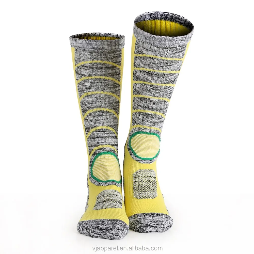 Cushioned Padding Heated Cotton Moisture Wicking Socks Custom Ski Socks