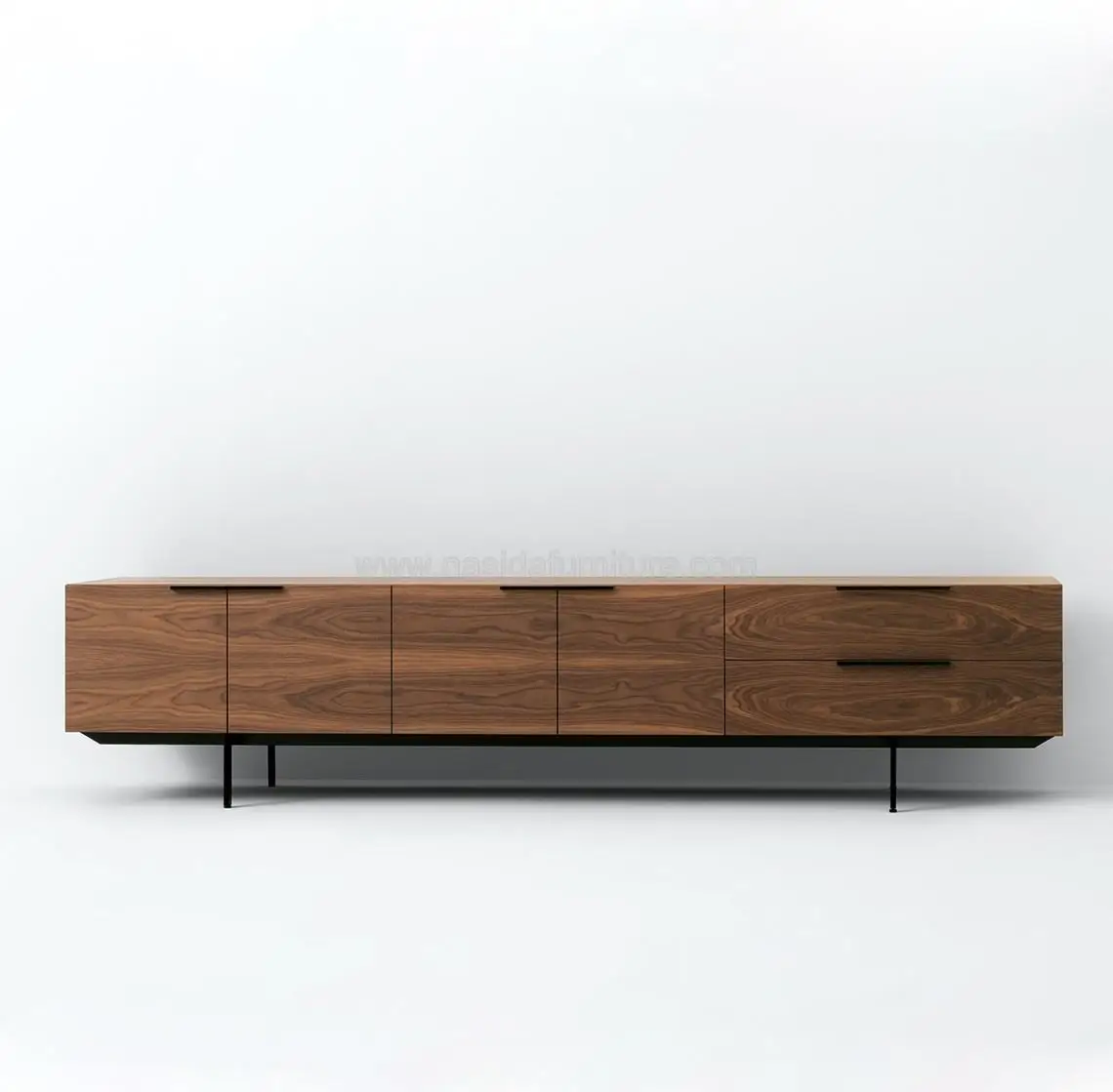 Nd523 een walnoot studio pastoe frame dressoir in de woonkamer ...