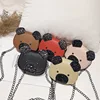2019 Little Girls Kids Girl Mini Denim Bags Cute Bear Cross Body Shoulder Bags for Children Baby Girls